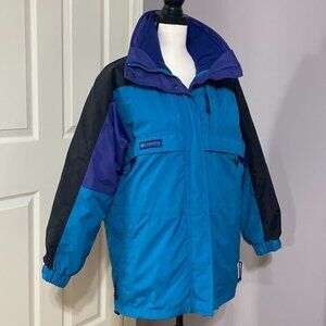 Vintage Columbia 3 In 1 Ski Jacket Teal Purple Black Sz S Full Zip Ski Gizzmo
